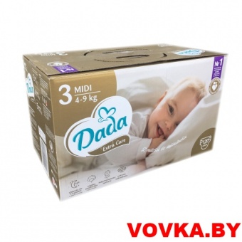 Подгузники DADA Extra Care 3 120шт. (4-9кг.), арт.8594159081666