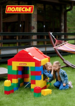 Конструктор строительный "Дом", 134 элемента арт. 37473 Полесье