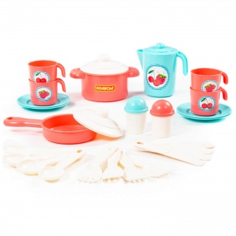 Набор детской посуды "Настенька" на 4 персоны (V3) (28 элементов) (в сеточке), арт.79930