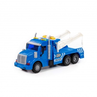 "Профи", автомобиль-эвакуатор инерционный (со светом и звуком) (синий) (в коробке) арт. 86570 Полесье