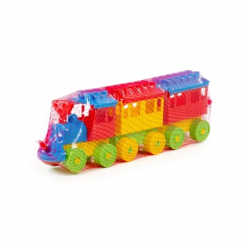 Конструктор - Паровоз с двумя вагонами арт. 2044 Полесье