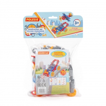 Конструктор "Изобретатель" - "Автомобиль №1" (90 элементов) (в пакете) арт. 55071 Полесье