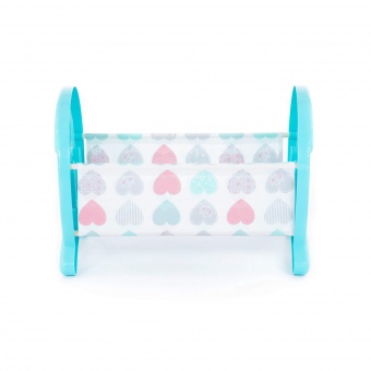 Кроватка сборная для кукол большая (в пакете) арт. 55996-4 (голубая)