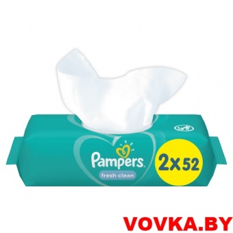 Детские влажные салфетки Pampers Fresh Clean 104шт. (2*52шт), арт. 8001841077703