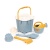 Набор №695: ведро-замок большое №2, ситечко-крепость большое, лопатка №5, грабельки №5, 2 формочки, лейка малая №4 (серо-голубой) арт.74434