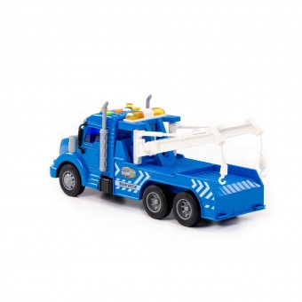 "Профи", автомобиль-эвакуатор инерционный (со светом и звуком) (синий) (в коробке) арт. 86570 Полесье