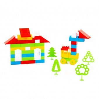 Конструктор "Строитель" (Средний, 95 элементов) (в мешке) арт. 0583 Полесье