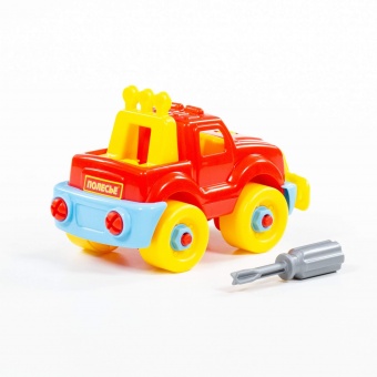 Конструктор-транспорт "Джип" (22 элемента) (в пакете) арт. 78216 Полесье