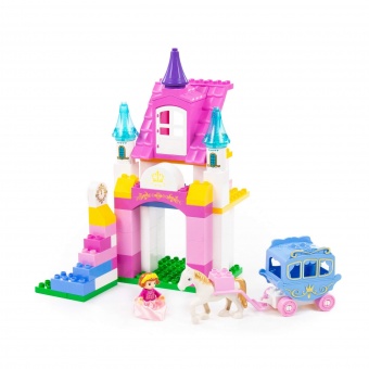 Конструктор "Макси" - "Весёлая принцесса" (146 элементов) (в коробке) арт. 77684 Полесье