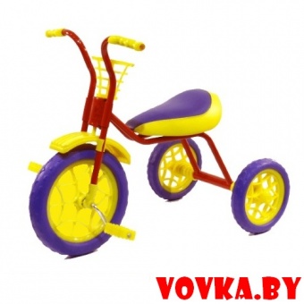 Велосипед детский трехколесный "Зубренок" арт.526-611 красно-фиолетовый