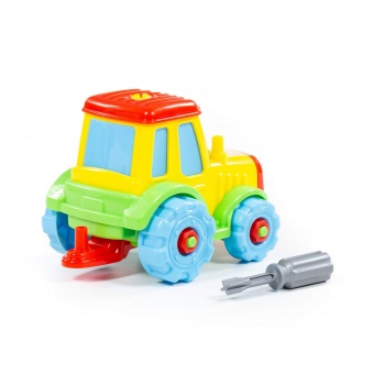 Конструктор-транспорт "Трактор" (20 элементов) (в пакете) арт. 77769 Полесье