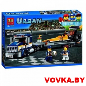 Конструктор Bela Urban "Грузовик для перевозки драгстера" арт.10650