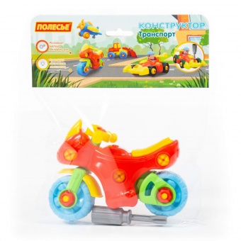 Конструктор-транспорт "Мотоцикл" (25 элементов) арт. 78209 Полесье