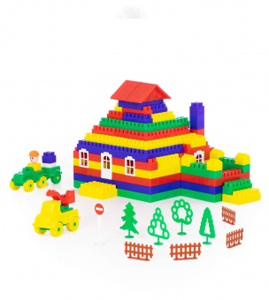 Конструктор "Строитель" (454 элемента) (в пакете) арт. 52575 Полесье