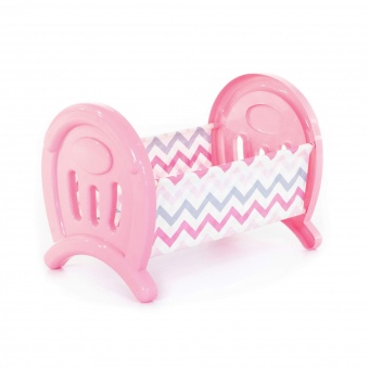 Кроватка сборная для кукол большая (в пакете) арт. 55996-1 (розовая)