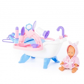 Набор для купания кукол №1 с аксессуарами и пупсом (в пакете) арт. 47243