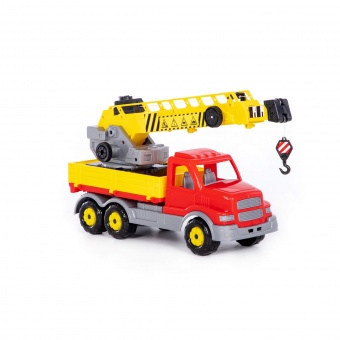 Автомобиль кран Сталкер с поворотной платформой (в сеточке) арт.56511